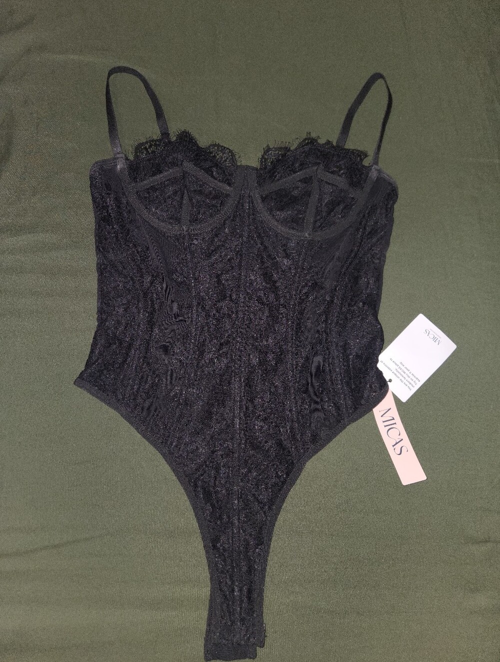 Micas Bustier corset Lace Underwire Bodysuit - Picture 2 of 2